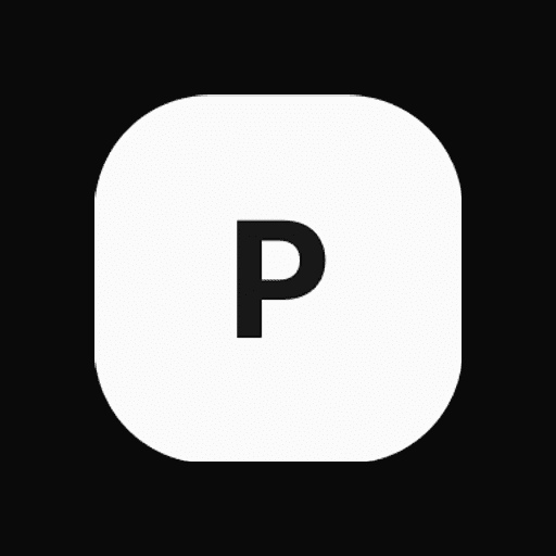 PayU app icon: a black P on a white rounded square